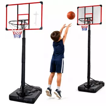 LEAN SPORT Kosz do koszykówki mobilny z regulacją wysokości 200-305 cm