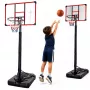 LEAN SPORT Kosz do koszykówki mobilny z regulacją wysokości 200-305 cm