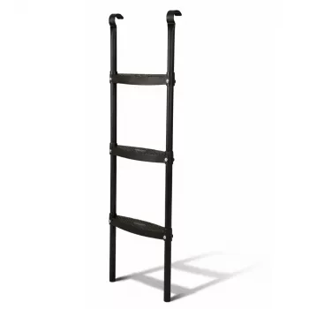 LEAN SPORT BEST 97 cm Drabinka do trampoliny – 2-stopniowa, antypoślizgowa stal, uniwersalna, czarna