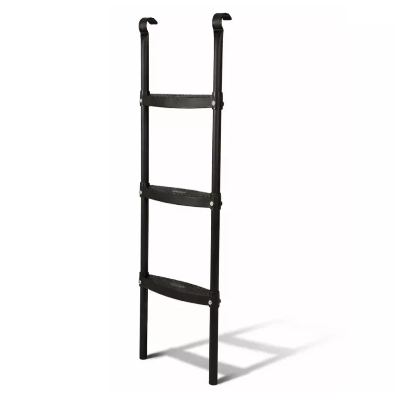 LEAN SPORT BEST 97 cm Drabinka do trampoliny – 2-stopniowa, antypoślizgowa stal, uniwersalna, czarna