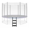 LEAN SPORT BEST 97 cm Drabinka do trampoliny – 2-stopniowa, antypoślizgowa stal, uniwersalna, czarna