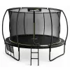 LEAN Sport Trampolina ogrodowa z wewnętrzną siatką Czarno-zielona 427CM 14FT