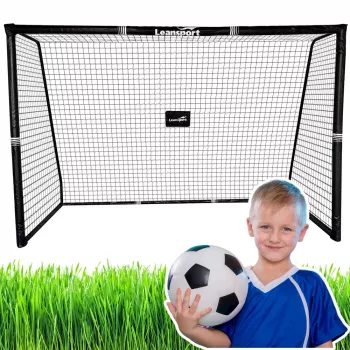 LEAN SPORT Przenośna bramka do piłki nożnej dla dzieci Metalowa 300×200×120cm