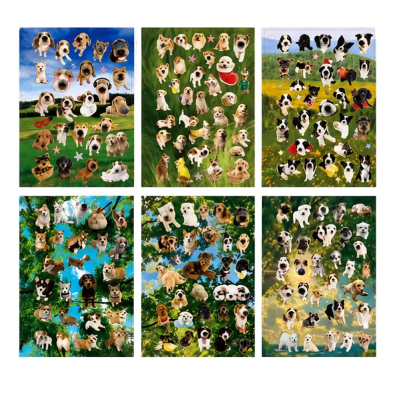 LEAN Sticker Book Dog Breeds Album of 800 Stickers Glossy Matte