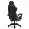 LEAN Swivel Office Gaming Chair with Footrest and Cushions, Black