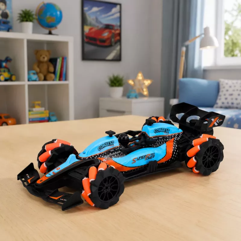 LEAN TOYS 1:14 zdalnie sterowany samochód kaskaderski 4WD z obrotem 360° i światłami LED