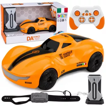 LEAN TOYS 1:16 2.4GHz 4WD RC auto drift z efektem dymu, światłami LED i dźwiękiem, pomarańczowe