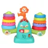 LEAN TOYS 23009 Interaktywna edukacyjna waga małpka dla maluchów - 20 klocków, dźwięki i melodie
