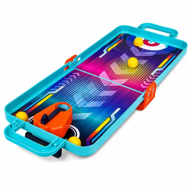 LEAN TOYS 3-w-1 Mini Gra Arcade – Przenośny Koszykówka, Pinball i Kręgle w Walizce (Wielokolorowy)
