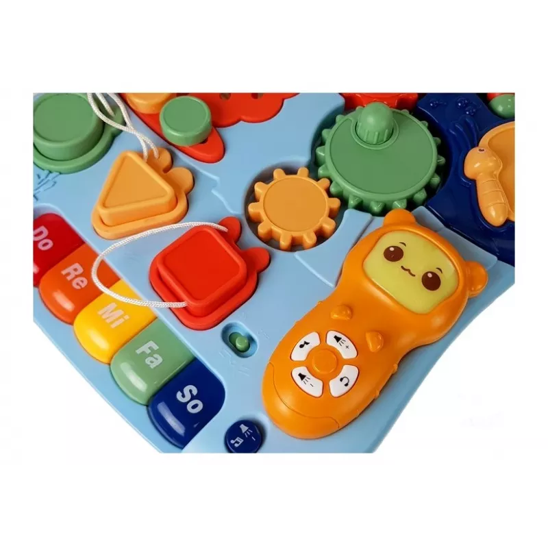 LEAN TOYS 7589 Interactive Push Walker Table Panel, 2-in-1 Baby Activity Walker with Lights, Sounds, and Educational Panel