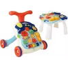 LEAN TOYS 7589 Interactive Push Walker Table Panel, 2-in-1 Baby Activity Walker with Lights, Sounds, and Educational Panel
