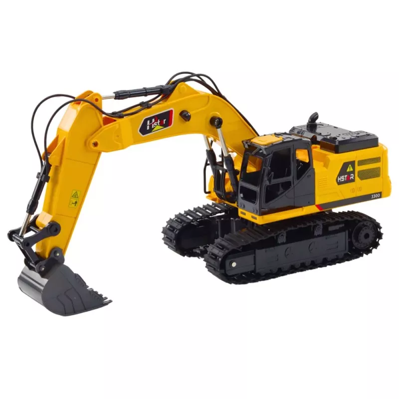 LEAN TOYS 9-Kanałowa 2.4GHz RC Gąsienicowa Koparka z Dźwiękami i Oświetleniem LED, Skala 1:14