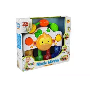 LEAN TOYS Pianinko z Małpką dla Niemowląt - Dźwięk i Światło