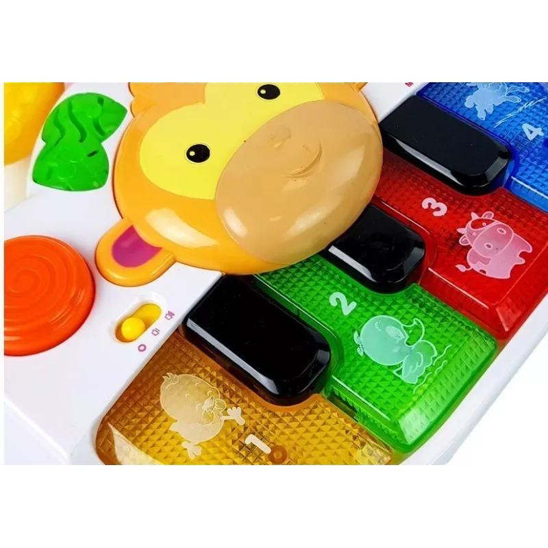 LEAN TOYS Pianinko z Małpką dla Niemowląt - Dźwięk i Światło