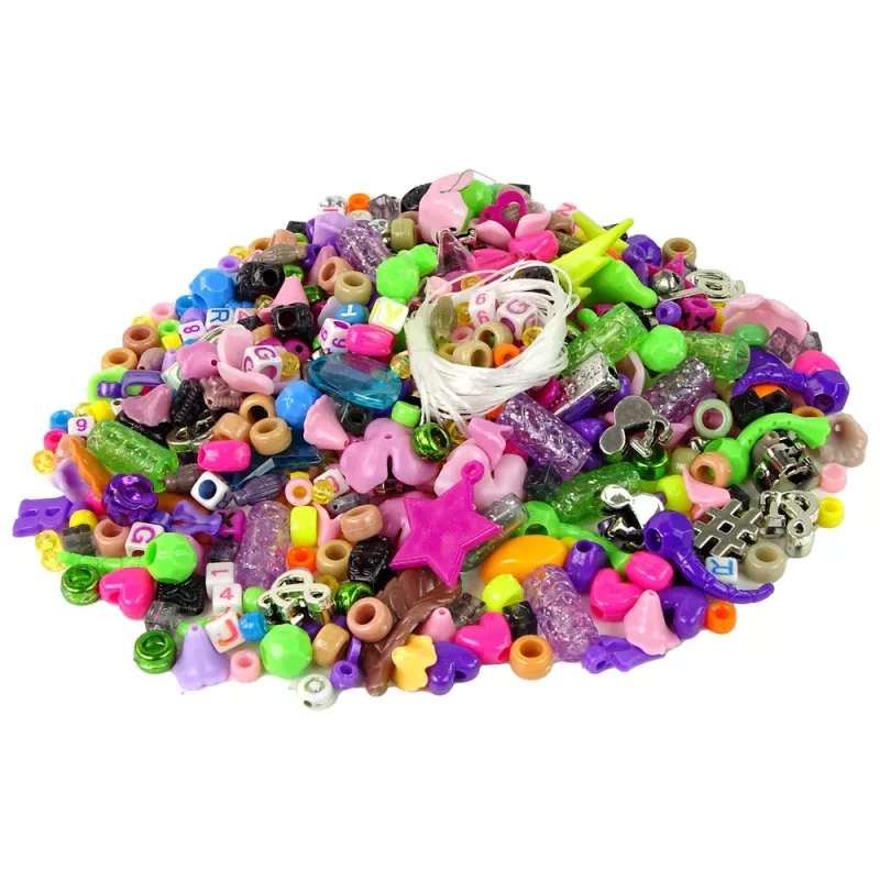 LEAN TOYS Zestaw kolorowych koralików DIY Biżuteria