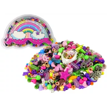 LEAN TOYS Zestaw kolorowych koralików DIY Biżuteria