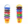 LEAN TOYS Zestaw kolorowych wiader z zwierzętami - piramida