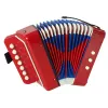 LEAN TOYS Akordeon dla Małych Muzyków – Czerwony, 7 klawiszy melodycznych, diatoniczny, wiek 3+