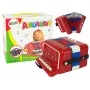 LEAN TOYS Akordeon dla Małych Muzyków – Czerwony, 7 klawiszy melodycznych, diatoniczny, wiek 3+