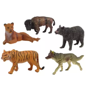 LEAN TOYS Zestaw figurek zwierząt afrykańskich Niedźwiedź Tygrys