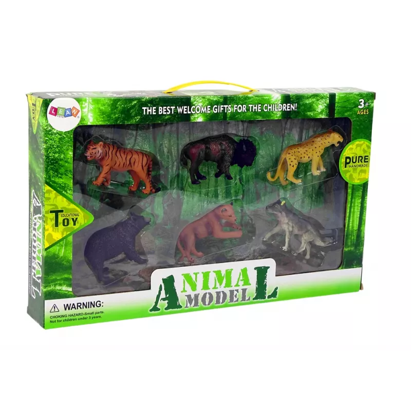 LEAN TOYS Zestaw figurek zwierząt afrykańskich Niedźwiedź Tygrys