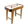 LEAN TOYS Air Hockey Handball Game Table with Foosball, 2-in-1, Electric Blower, MDF, Black