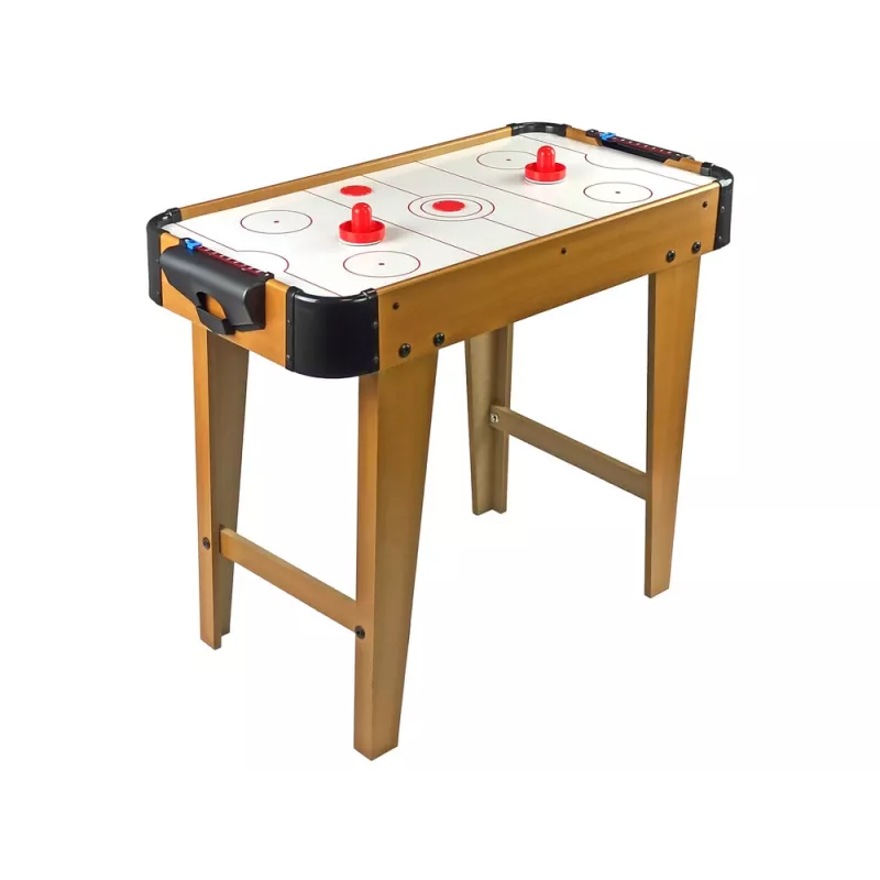 LEAN TOYS Air Hockey Handball Game Table with Foosball, 2-in-1, Electric Blower, MDF, Black