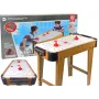 LEAN TOYS Air Hockey Handball Game Table with Foosball, 2-in-1, Electric Blower, MDF, Black