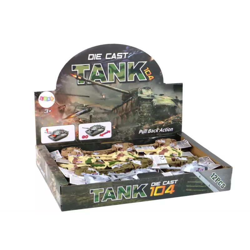 LEAN TOYS Aluminiowy Czołg z Napędem Tarcia, Różne Kolory