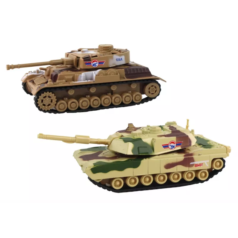 LEAN TOYS Aluminiowy Czołg z Napędem Tarcia, Różne Kolory