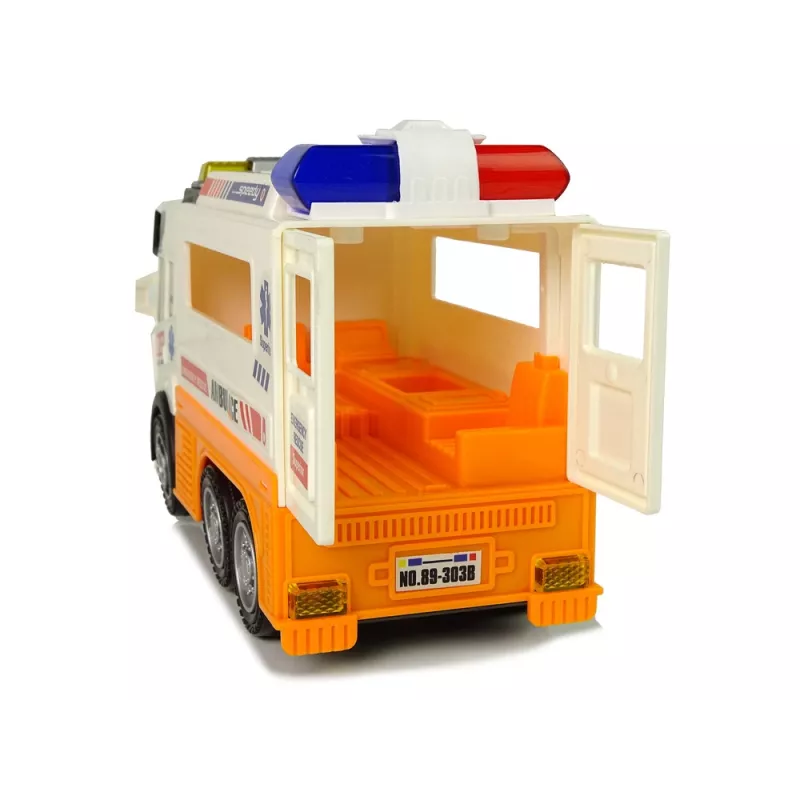 LEAN TOYS Ambulance Samochód na Baterię Światła Dźwięki