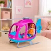 LEAN TOYS Anlily Zestaw Lalek z Dużym Śmigłowcem, Obrotowymi Śmigłami i Laleczką Modową – Fioletowy