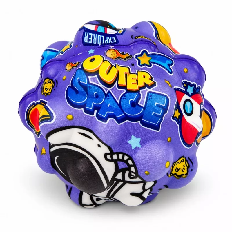 LEAN TOYS Piłka antystresowa z pianki z kolcami do odbijania Kosmos 7 cm