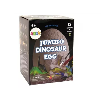 LEAN TOYS Zestaw Archeologiczny Wielkie Jajo 12 Figur Dinozaurów