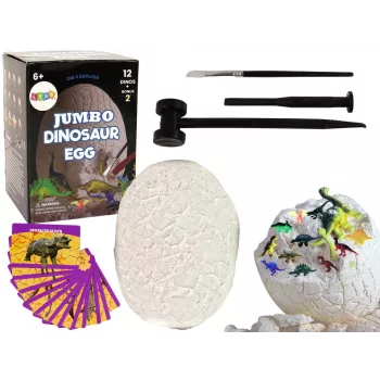 LEAN TOYS Zestaw Archeologiczny Wielkie Jajo 12 Figur Dinozaurów