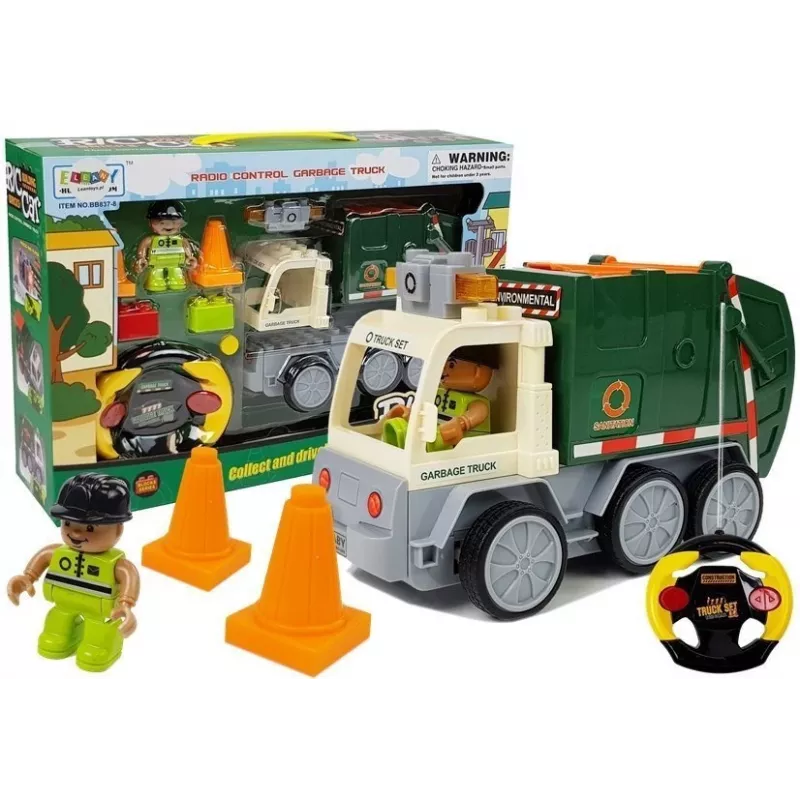 LEAN TOYS Auto Garbage Truck Remote Controlled R/C