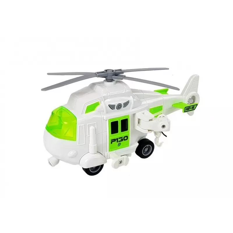 LEAN TOYS Auto Transporter na baterie 1:16 z helikopterem