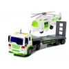 LEAN TOYS Auto Transporter na baterie 1:16 z helikopterem