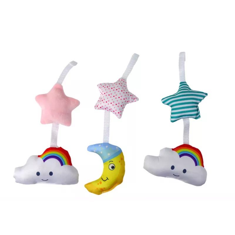 LEAN TOYS Karuzela do łóżeczka Sky Sound Pink