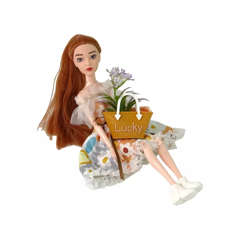 LEAN TOYS Baby Doll Emily Autumn Red Hair Flowers