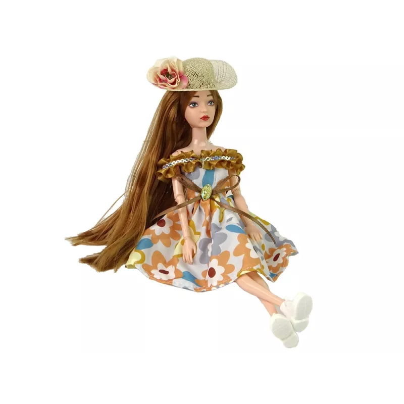 LEAN TOYS Baby Doll Emily Autumn Red Hair Hat