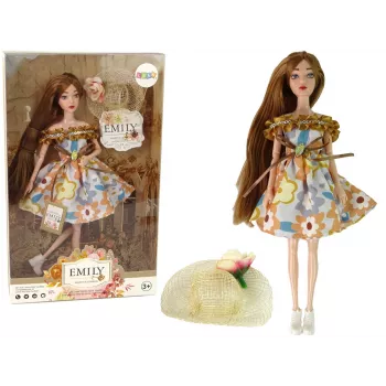 LEAN TOYS Baby Doll Emily Autumn Red Hair Hat