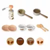 LEAN TOYS Zestaw Barista Ekspres do Kawy Drewniane Akcesoria Różowy