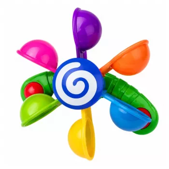 LEAN TOYS Zestaw do kąpieli Wiatrak wodny z przyssawkami Dwie łyżeczki Zabawka wodna