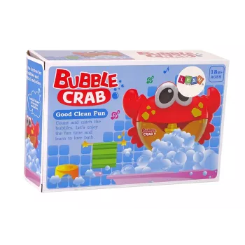 LEAN TOYS Generator Bąbelkowy do Kąpieli Czerwony Krab