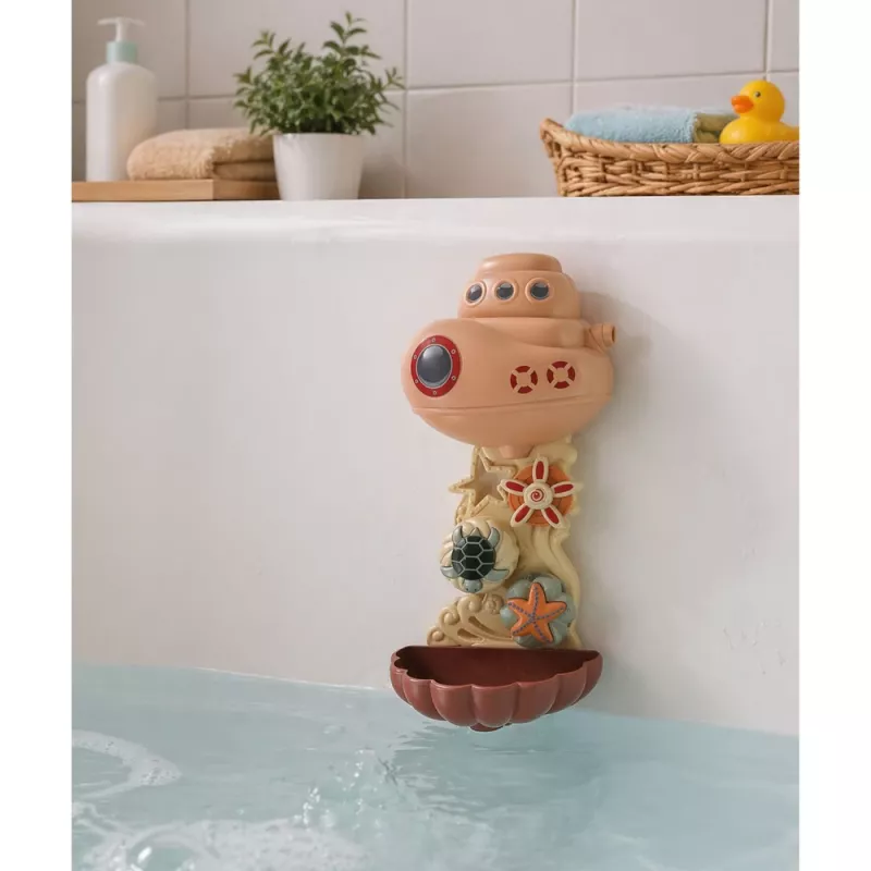 Zestaw zabawek do kąpieli LEAN TOYS: Statek, Zwierzęta morskie, Wodospad, Przyssawki