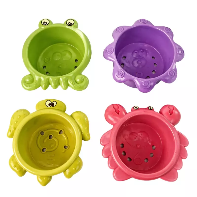 Zestaw zabawek do kąpieli LEAN TOYS: Statek, Zwierzęta morskie, Wodospad, Przyssawki