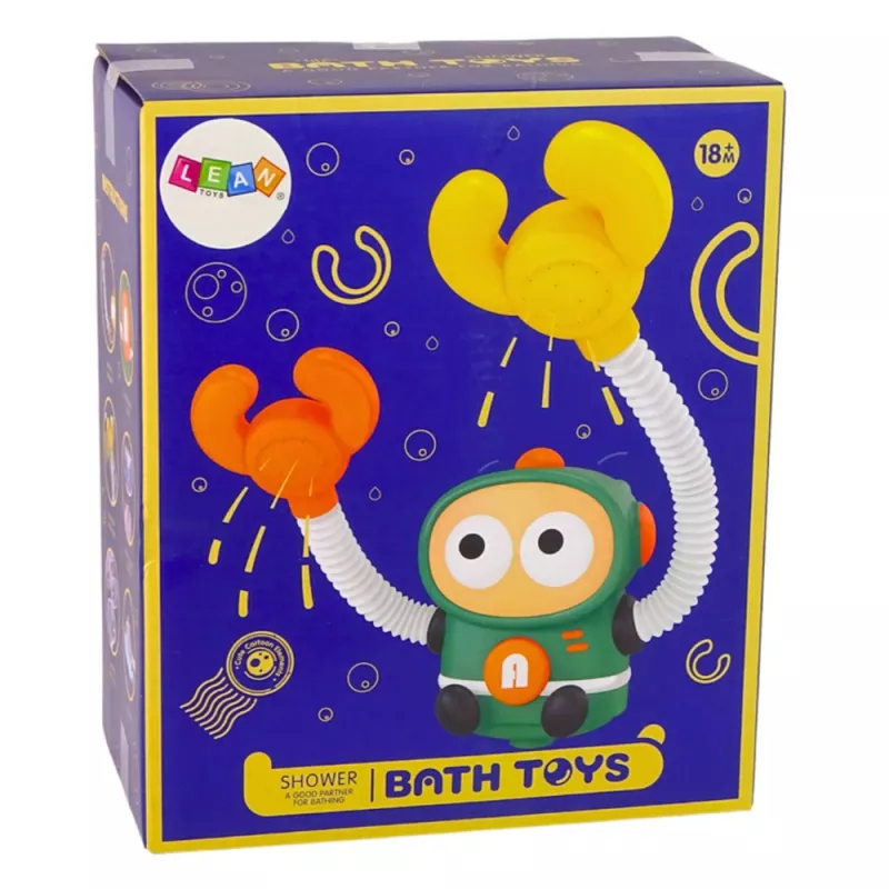 LEAN TOYS Zabawka do kąpieli Astronauta Prysznic z cyrkulacją wody i przyssawkami