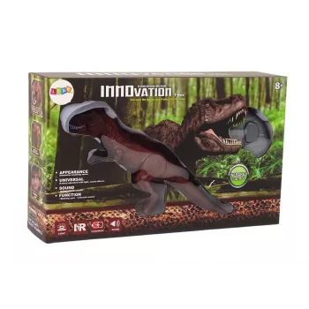 LEAN TOYS Zabawkowy Dinozaur Tyranozaur Rex na Baterię z Pilotem i Dźwiękiem