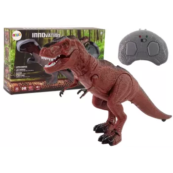 LEAN TOYS Zabawkowy Dinozaur Tyranozaur Rex na Baterię z Pilotem i Dźwiękiem